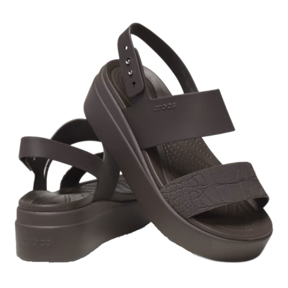 Crocs Brooklyn Croco Low Wedge Sandal